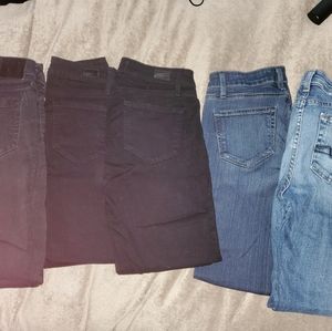 Lot of skinny jeans size 26, 5 pairs, Paige, True Religion...